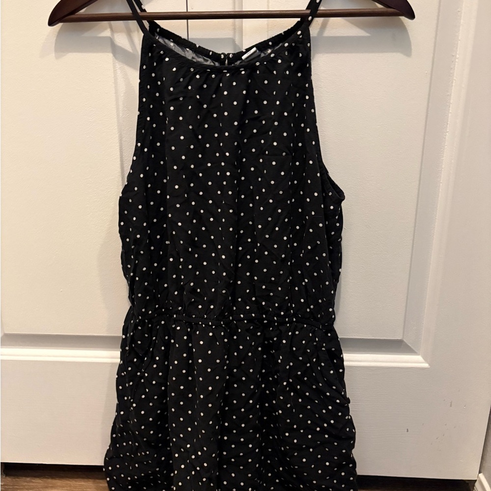 Old Navy Black Polka Dot Jumpsuit